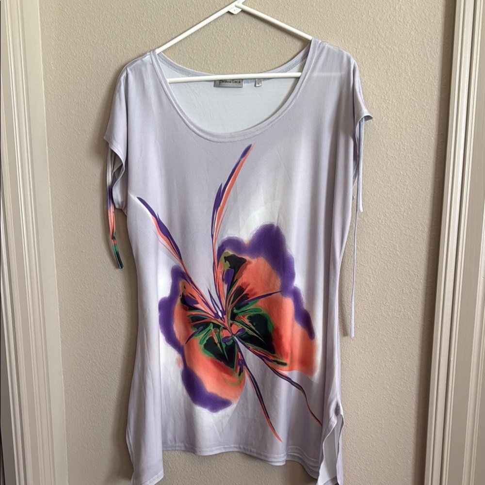 Patrizia Luca Milano Butterfly Print Women's Top - Multicolor